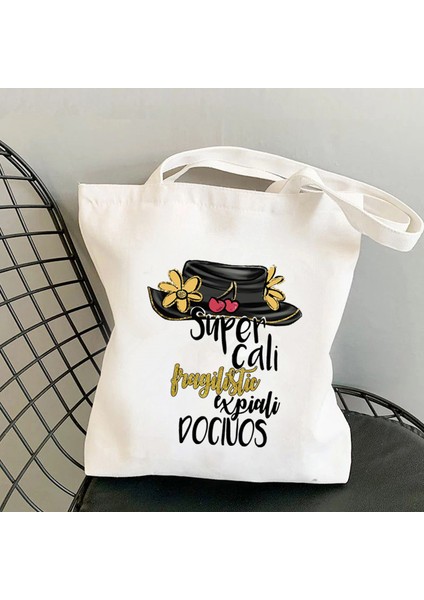B811 2021 Shopper Zarif Mary Poppins Kawaii Çanta Harajuku Kadın Alışveriş Çantası Kanvas Alışveriş Çantası Kız Tote Çanta Omuz Bayan Çantası (Yurt Dışından) indirimleri