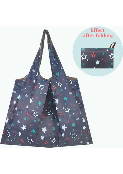 Pl-Caixing-3 L Naylon Büyük Yeniden Kullanılabilir Depolama Katlanabilir Eko Alışveriş Çantası Kawaii Bez Karikatür Su Geçirmez Dükkancı Süpermarket Çantaları Sevimli (Yurt Dışından) fırsatları