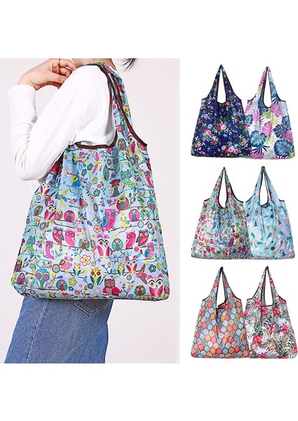 Style-22 Alışveriş Çantası Katlanabilir Taşınabilir Eko Çanta Çanta Büyük Kapasiteli Süpermarket Alışveriş Bez Çantalar Kadın Omuz Çantası Ev Organizasyonu (Yurt Dışından) fiyatları