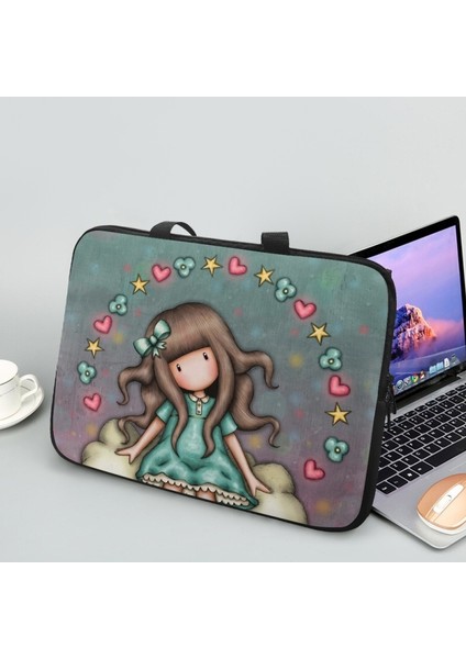JUSS1BZ13-1 17 Santoro Gorjuss Baskı Laptop Çantası Hp Dell Asus Apple Için Evrensel Seyahat Çanta 10.12.13.15.17 Inç Karikatür Bilgisayar Kasası (Yurt Dışından) fırsatları