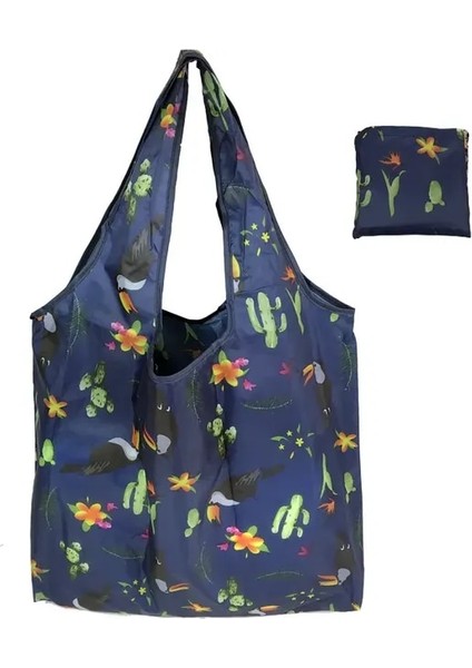 Stil 2 Moda Çiçek Eko Yeniden Kullanılabilir Alışveriş Çantaları Katlanabilir Alışveriş Çantası Tote Seyahat Taşınabilir Omuz Bakkal Çanta Depolama El Çantası (Yurt Dışından)