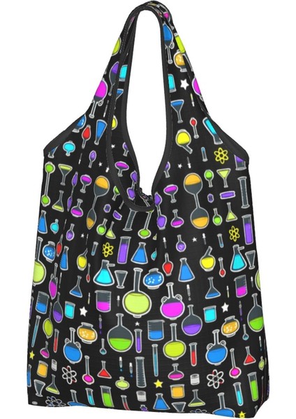 Stil 9 Alışveriş Çantası Kawaii Baskılı Beherler Laboratuvar Teknolojisi Alışveriş Bez Çantalar Taşınabilir Omuz Alışverişçi Bilim Kimya Çanta (Yurt Dışından) fırsatları