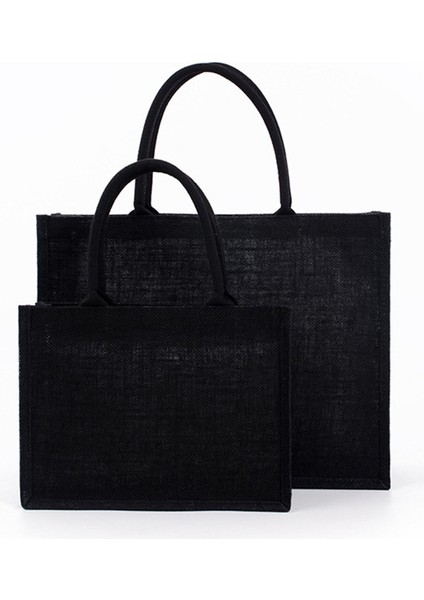 22X16X13 cm Kadın Katlanabilir Jüt Çuval Bezi Tote Çanta Diy Boş Bakkal Çanta Büyük Kapasiteli Seyahat Depolama Organizatör Kulplu (Yurt Dışından) modelleri