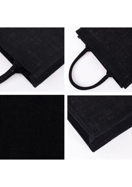 22X16X13 cm Kadın Katlanabilir Jüt Çuval Bezi Tote Çanta Diy Boş Bakkal Çanta Büyük Kapasiteli Seyahat Depolama Organizatör Kulplu (Yurt Dışından) fırsatları