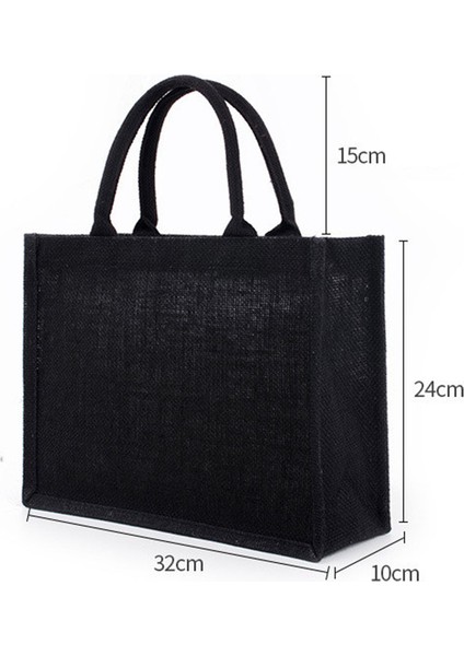 22X16X13 cm Kadın Katlanabilir Jüt Çuval Bezi Tote Çanta Diy Boş Bakkal Çanta Büyük Kapasiteli Seyahat Depolama Organizatör Kulplu (Yurt Dışından) indirimleri
