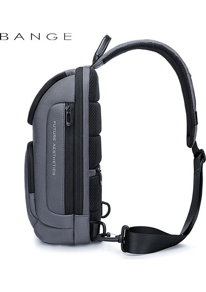 Siyah Bange Crossbody Çanta Erkekler Için Taşınabilir Su Geçirmez Omuz Askılı Postacı Çantaları Erkek Seyahat Kısa Seyahat Göğüs Çantası 9.7 Inç Ipad Için Fit (Yurt Dışından) indirimleri