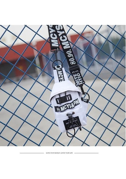 Beyaz Moda Kadın Bel Çantası Paketi Çanta Göğüs Omuz Çantası Seyahat Çantası Fermuar Çanta Crossbody Çanta Para Kılıfı Cep Kemer Çanta (Yurt Dışından)
