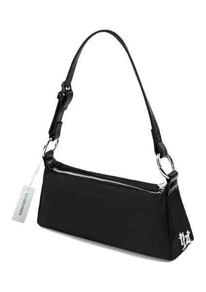 Siyah-Naylon [reコンテナ] Threetimes Kore Markaları Kadın Çantası Moda Zincir Omuz Çantası Kadın Koltuk Altı Çanta Lüks Çanta ve Çanta (Yurt Dışından)