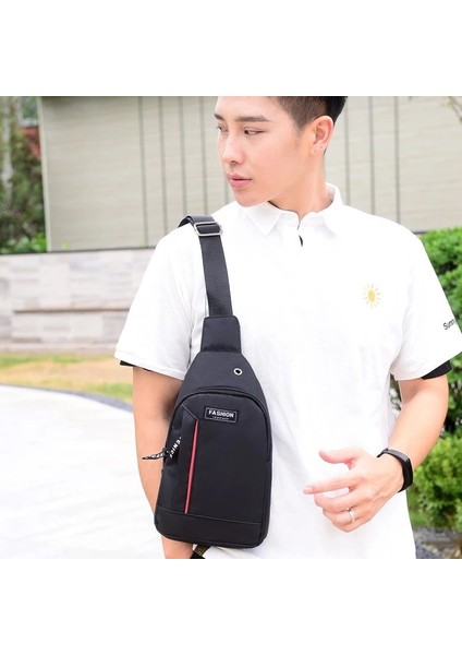 Gri Erkek Omuz Çantaları Naylon Bel Paketleri Sling Çanta Crossbody Açık Spor Omuz Göğüs Günlük Piknik Kanvas Postacı Çantası Bolsa (Yurt Dışından) modelleri