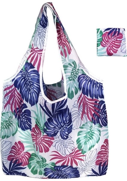 12 Moda Baskı Katlanabilir Çevre Dostu Alışveriş Çantası Tote Katlanır Kese Çanta Seyahat Bakkal Çantası Için Uygun Büyük Kapasiteli (Yurt Dışından)