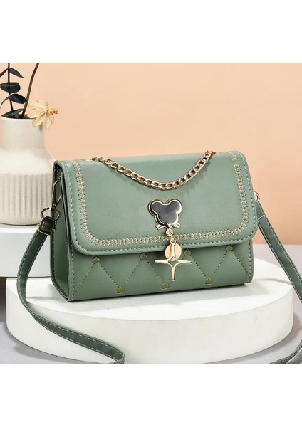 Yeşil Yeni Disney Sevimli Mickey Kadın Crossbody Omuzdan Askili Çanta Lüks Marka Moda Kızların Çanta Yüksek Kaliteli Kadın Çantası (Yurt Dışından)