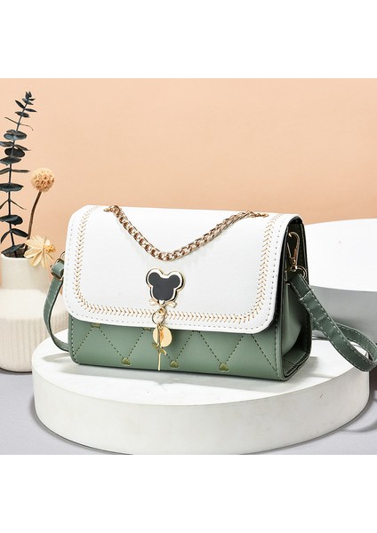 Yeşil Yeni Disney Sevimli Mickey Kadın Crossbody Omuzdan Askili Çanta Lüks Marka Moda Kızların Çanta Yüksek Kaliteli Kadın Çantası (Yurt Dışından) fırsatları