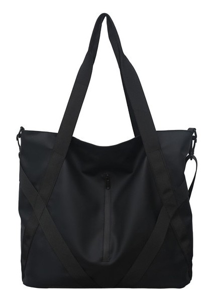 Siyah 43X40X18 cm Su Geçirmez Oxford Büyük Tote Çanta Kadınlar Için Moda Basit Büyük Paket Alışveriş Bayan Çanta Gözyaşı Önleyici Eğlence Kadın Omuz Çantası (Yurt Dışından)