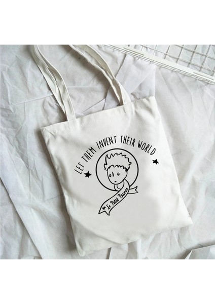 22 Bir Boyut Moda Trendi Karikatür Baskı Kanvas Tote Çanta Kore Alışveriş Çantası Bayanlar Günlük Çok Yönlü Omuz Çantası Küçük Prens Desen Çanta (Yurt Dışından) indirimleri