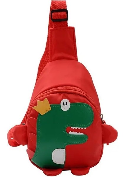 Kırmızı Karikatür Dinozor Omuz Çantaları Bebek Açık Seyahat Sırt Çantası Çocuk Çantaları Unisex Çapraz Vücut Dinozor Mini Göğüs Çantası 3-6 Yıl (Yurt Dışından)