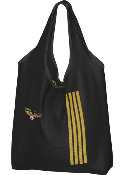 24 Alışveriş Çantası Yeniden Kullanılabilir Uçmak Için Doğan Uçuş Pilotu Alışveriş Çantası Kadın Tote Çanta Taşınabilir Uçan Havacılık Aviator Bakkal Alışveriş Çantaları (Yurt Dışından) fırsatları