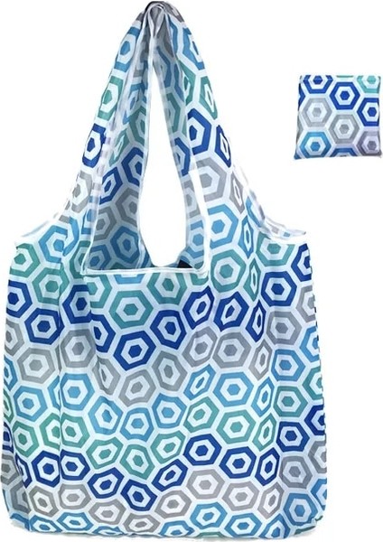 13 Moda Baskı Katlanabilir Çevre Dostu Alışveriş Çantası Tote Katlanır Kese Çanta Seyahat Bakkal Çantası Için Uygun Büyük Kapasiteli (Yurt Dışından)