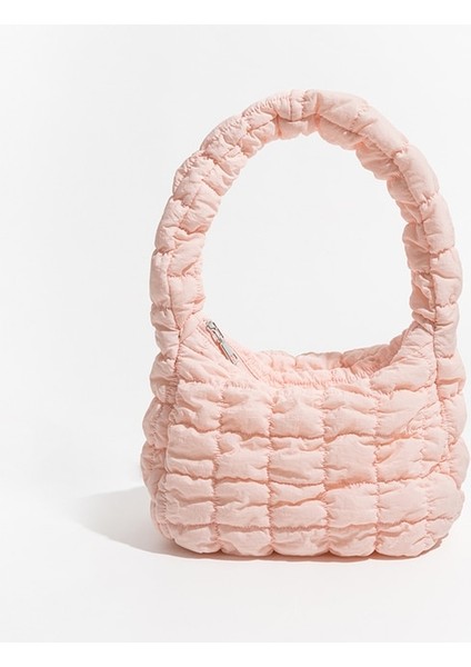 E Kokopeas Yumuşak Kabarık Kapitone Dolgu Çanta Kabarık Hafif Tote Çanta Pamuk Dolgu Küçük Omuz Çantası (Yurt Dışından)