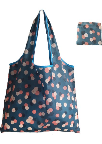 D Moda Baskı Katlanabilir Çevre Dostu Alışveriş Çantası Tote Katlanır Kese Çanta Seyahat Bakkal Çantası Için Uygun Büyük Kapasiteli (Yurt Dışından)