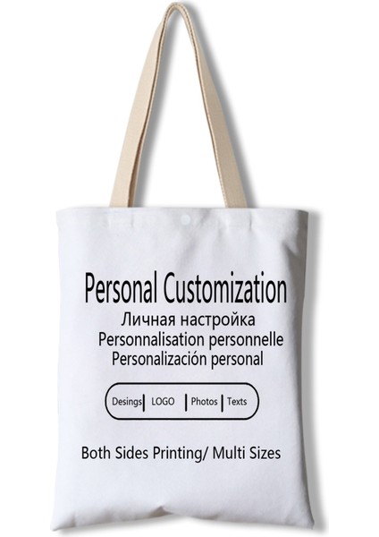 Kanvas Boyutu M 35 x 40 cm Kişisel Özel Tote Çanta Alışveriş Metninizi Ekleyin Baskı Orijinal Tasarım Unisex Moda Seyahat Kanvas Omuz Çantaları Açık Hava Eğlence (Yurt Dışından) fiyatları