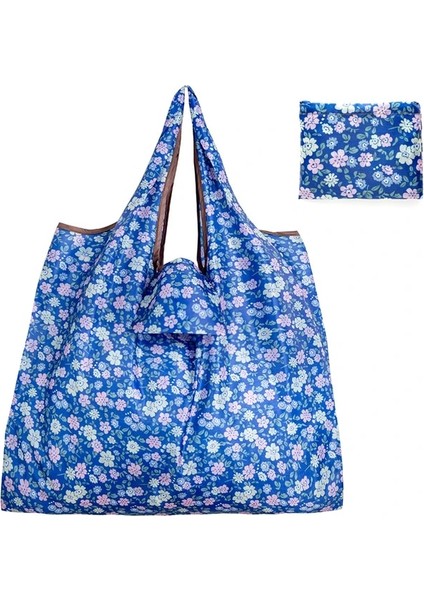 Lf Kişisel Stil Büyük Tote Eco Yeniden Kullanılabilir Polyester Taşınabilir Omuz Kadın Çanta Katlanır Kese Alışveriş Çantası Depolama (Yurt Dışından)