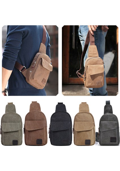 Açık Gri Sıcak Erkek Küçük Göğüs Tek Kollu Çanta Tuval Seyahat Yürüyüş Rahat Fermuar Çapraz Vücut Messenger Omuz Sırt Çantası Küçük (Yurt Dışından) fırsatları