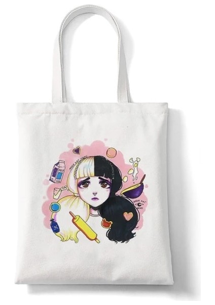 G987 Melanie Martinez Sokak Modası Kawaii Ağlayan Bebek Kadın Omuz Çantaları Rahat Alışveriş Tote Çanta Çanta Kadın Zarif Kanvas Çanta (Yurt Dışından)
