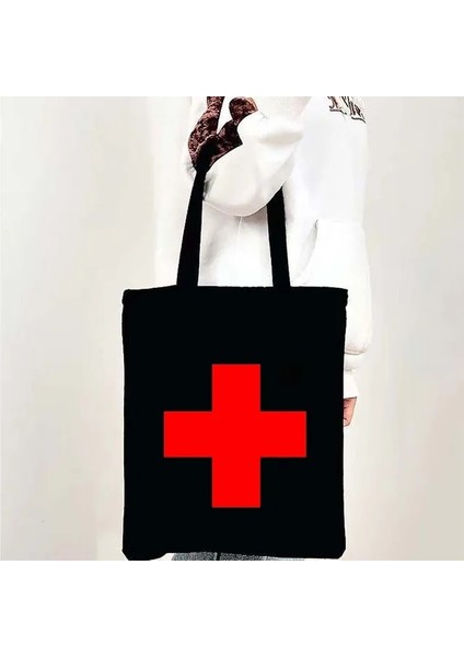 184 35X40CM Sevimli Anatomi Doktor Hemşire Tıbbi Tıp Sağlık Kalp Beyin Stetoskop Erkek Kadın Omuz Kanvas Tote Çanta Alışveriş Çantaları (Yurt Dışından)