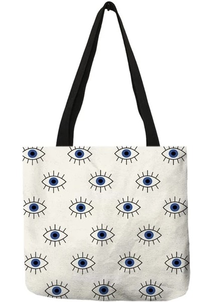 Desen 13 Boyut L 40X40 cm 2021 Yaz Yeni Kadın Çanta Şeytan Göz Leopar Baskı Kadın Çanta Zebra Şerit Bayan Tote Alışveriş Çantası Eğlence Plaj Çantaları (Yurt Dışından)