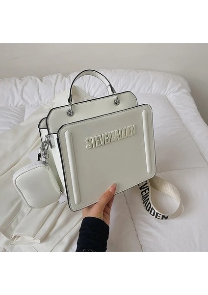 108BEYAZ Kadın Çantası Lüks Tasarımcı Çantalar Mektuplar Kabartmalı Işe Gidiş Çanta Saklama Omuz Çantaları Crossbody Bolsos De Mujer En Oferta (Yurt Dışından)
