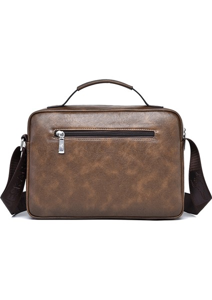 Siyah Lüks Kanguru Marka Postacı Çantası Erkek Deri Rahat Erkekler Için Crossbody Çanta Kahverengi Siyah Iş Omuzdan Askili Çanta Erkek Çanta (Yurt Dışından) fırsatları