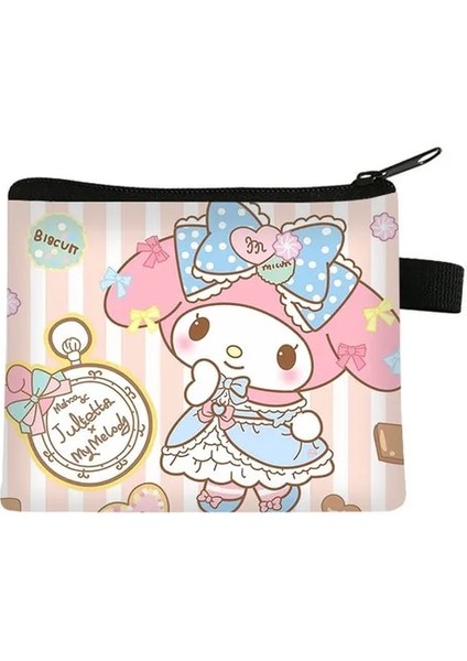 13 Hello Kitty Melody Cüzdan Sanrio Kadın Çantası Karikatürler Kızlar Mini Bozuk Para Cüzdanı Anime Taşınabilir Kimlik Kartı Sahipleri Sevimli Saklama Çantası Hediye (Yurt Dışından)