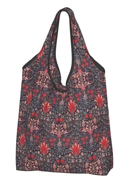 Stil 9 Alışveriş Çantası Özel William Morris Geyikler ve Kuşlar Ormanda Alışveriş Çantaları Kadın Taşınabilir Büyük Bakkal Çiçek Hayvan Sanat Shopper Bez Çantalar (Yurt Dışından)