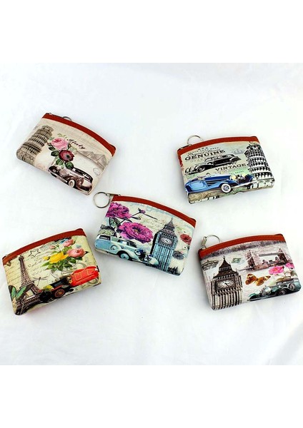 Stil 6 Vintage Eyfel Kulesi Bozuk Para Çantaları Kız Big Ben Değişim Çanta Kadın Fermuarlı Para Çantası Bayan Sıfır Cüzdan Kadın Çocuk Kese (Yurt Dışından) fırsatları