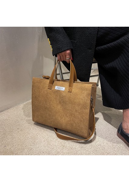 Siyah 35CMX29CMX12.5CM Yüksek Kapasiteli Kadife Omuz Crossbody Çanta Kadınlar Için Vintage Marka Shopper Alışveriş Çantası Bayan Çanta Rahat Büyük Tote 2023 (Yurt Dışından) fırsatları