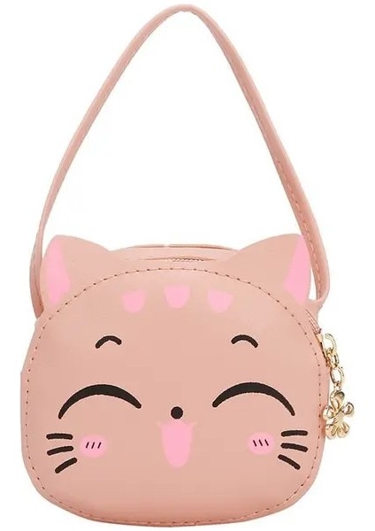Pembe Yeni Karikatür Çocuk Crossbody Çanta Sevimli Kedi Çocuklar Moda Bozuk Para Cüzdanı Çanta Çanta Sevimli Mini Omuzdan Askili Çanta Kızlar ve Erkekler Için (Yurt Dışından)