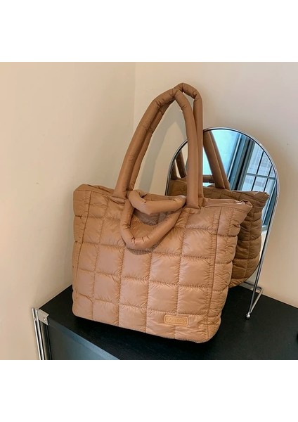 Haki Sonbahar Kış Çanta Kadınlar Için Büyük Kirpi Tote Çanta Hobo Trendy Kabarık Omuz Bulut Çanta Kabarcıklar Yastıklı Üst Kolu Çanta Çanta (Yurt Dışından)