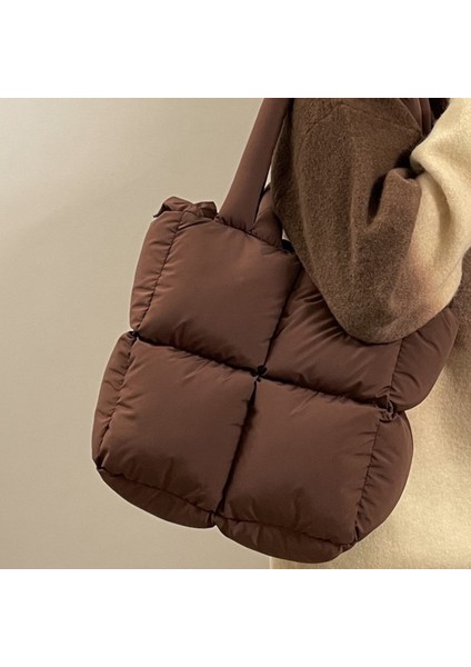 Haki Sonbahar Kış Çanta Kadınlar Için Büyük Kirpi Tote Çanta Hobo Trendy Kabarık Omuz Bulut Çanta Kabarcıklar Yastıklı Üst Kolu Çanta Çanta (Yurt Dışından)