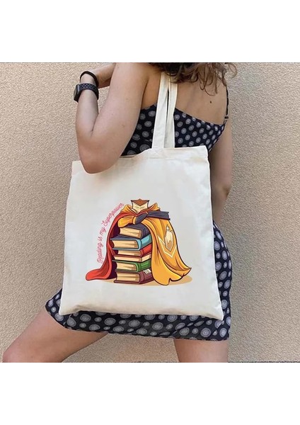 77 35X40CM Kadın Kanvas Londra Daunt Kitaplar Kanvas Tote Çanta Kütüphane Günlük Okuma Alışveriş Kitap Tutkusu Öğrenciler Pamuk Seyahat Kitapçı Sevimli Çanta (Yurt Dışından)