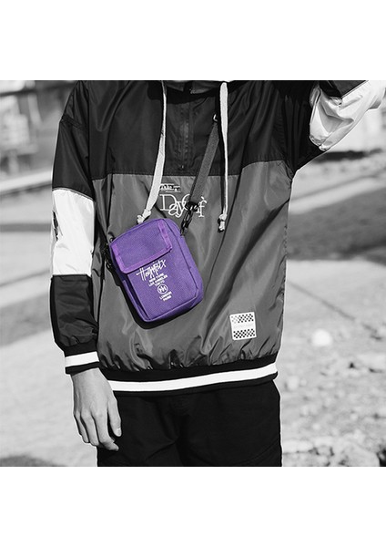Gri Omuz Çantası Stuy Sokak Hip Hop Omuz Asılmış Cep Telefonu Gençler Için Japon Klasik Küçük Çanta Dergisi (Yurt Dışından) fırsatları