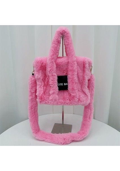 Mor Bulanık Pembe Taklit Kürk Bayanlar Kış Çanta Marka Tasarımcısı Kabarık Peluş Sqaure Omuz Çanta 2023 Zarif Kadın Tote Çanta (Yurt Dışından) fiyatları
