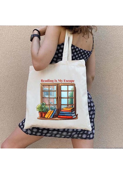 B 63 35X40CM Kadın Kanvas Londra Daunt Kitaplar Kanvas Tote Çanta Kütüphane Günlük Okuma Alışveriş Kitap Tutkusu Öğrenciler Pamuk Seyahat Kitapçı Sevimli Çanta (Yurt Dışından) indirimleri