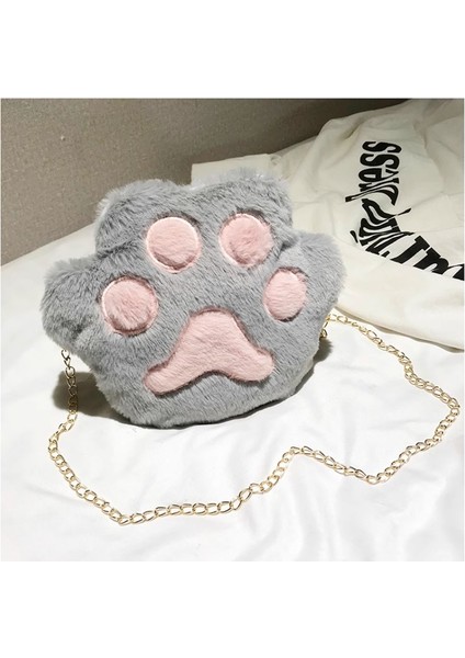 Beyaz Ayı Pençe Tarzı Kawaii Çanta Kadın Karikatür Peluş Omuzdan Askili Çanta Kadınlar Için 2023 Yeni Crossbody Çanta Küçük Telefon ve Çanta Çanta Bolsa Feminina (Yurt Dışından) modelleri