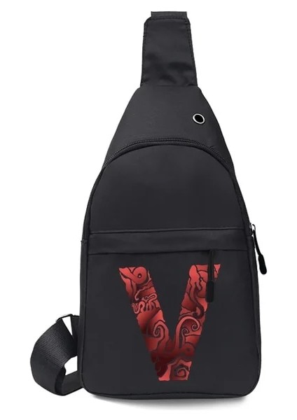 6 Letter V 2023 Erkek Göğüs Çantası Telefon Cebi Çapraz Vücut Boyun Yan Omuz Fanny Paketi Moda Çanta Mektup Baskı Açık Crossbody Spor Çantaları (Yurt Dışından)