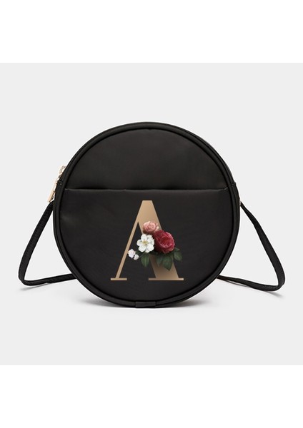 6gold N Altın Harf Adı Desen Serisi Yuvarlak Bayan Crossbody Saklama Çantası Çanta Telefon Cüzdan Messenger Omuz Okul Messenger Çanta (Yurt Dışından) indirimleri