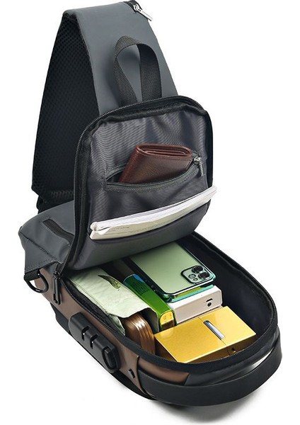 Mavi Polarshe Erkekler Çok Fonksiyonlu Anti Hırsızlık USB Omuzdan Askili Çanta Erkek Crossbody Messenger Seyahat Sling Göğüs Çanta Paketi Çapraz Vücut Çanta (Yurt Dışından) modelleri