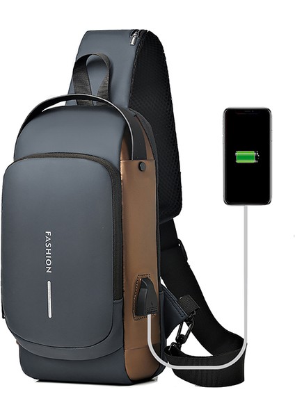 Mavi Polarshe Erkekler Çok Fonksiyonlu Anti Hırsızlık USB Omuzdan Askili Çanta Erkek Crossbody Messenger Seyahat Sling Göğüs Çanta Paketi Çapraz Vücut Çanta (Yurt Dışından) indirimleri