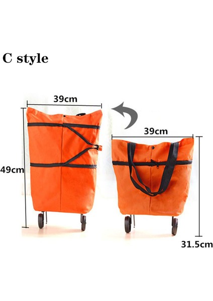 C Siyah Mickey Katlanır Alışveriş Çekme Arabası Tekerlekli Çanta Katlanabilir Alışveriş Çantaları Yeniden Kullanılabilir Bakkal Çantaları Gıda Organizatör Sebze Çantası (Yurt Dışından) indirimleri