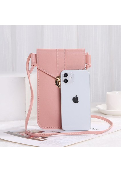 Koyu Pembe 3 Bayanlar Dokunmatik Ekran Cep Telefonu Çanta Akıllı Telefon Cüzdan Pu Deri Omuz Askısı Çanta Kadın Çanta Moda Cep Cüzdan 2023 (Yurt Dışından) fiyatları