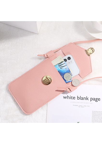 Koyu Pembe 3 Bayanlar Dokunmatik Ekran Cep Telefonu Çanta Akıllı Telefon Cüzdan Pu Deri Omuz Askısı Çanta Kadın Çanta Moda Cep Cüzdan 2023 (Yurt Dışından) indirimleri